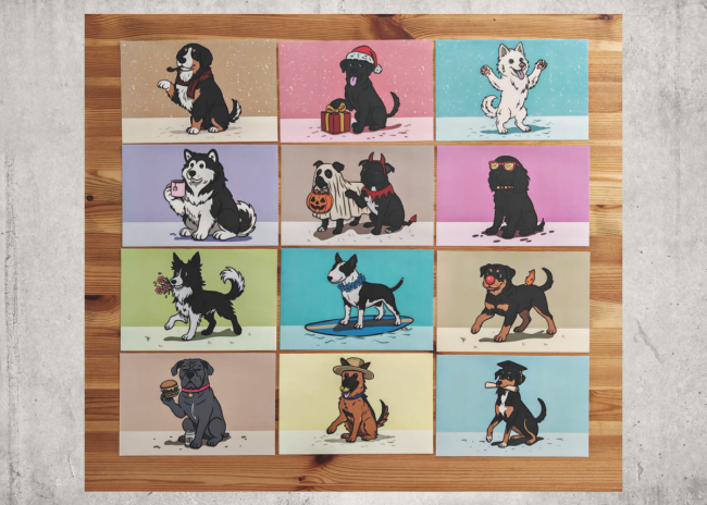 Mini-print 2nd vie CHIENS