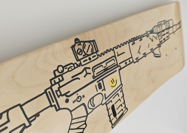 Skate Deck "Buy an AR, Be Happy"